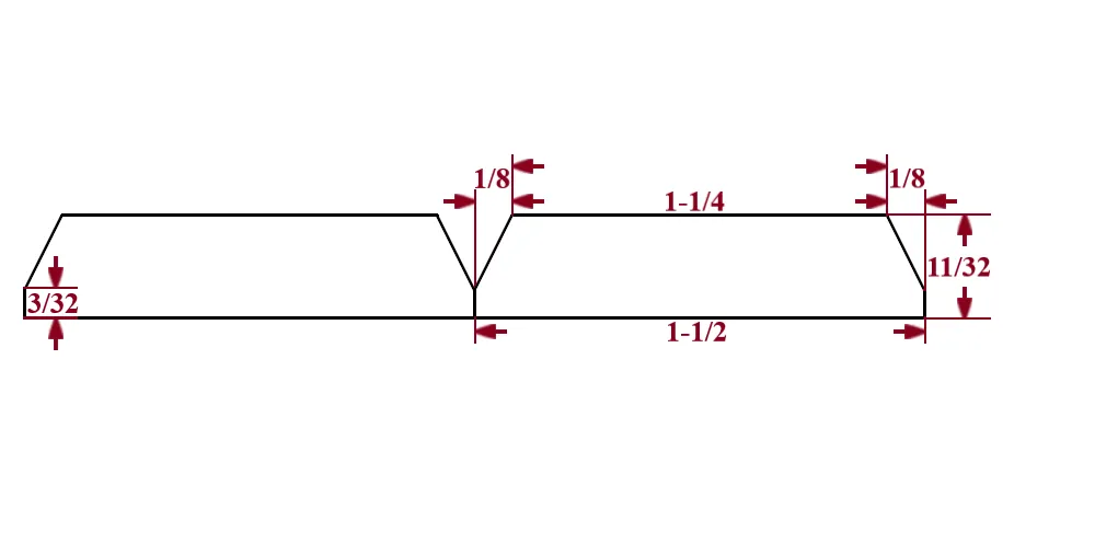 1-1/2″ Bevel Slat Tambour – Thin