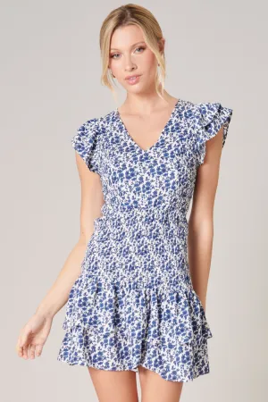 Alice Floral Print Ruffled Mini Dress