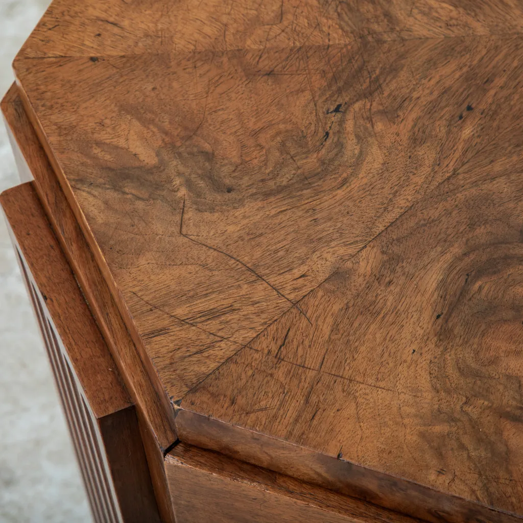 Art Deco Walnut Side Table