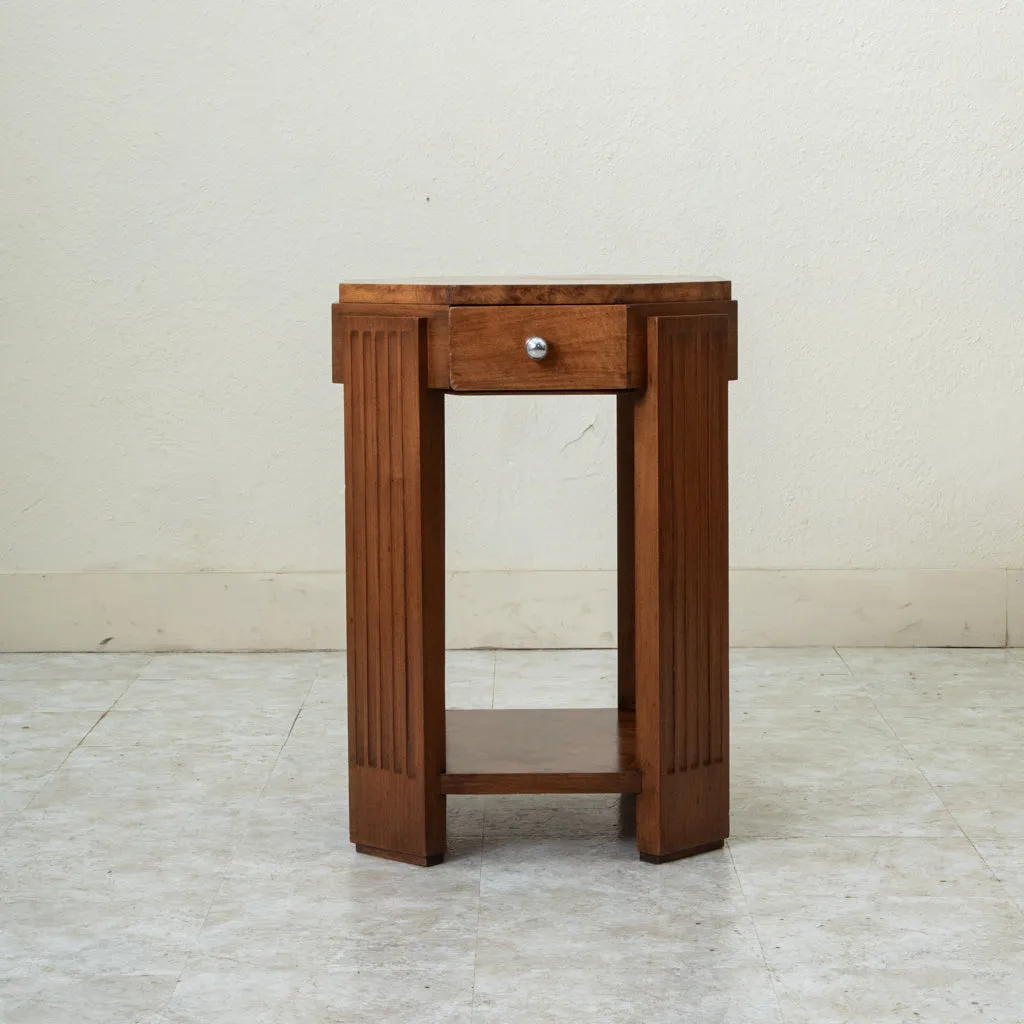 Art Deco Walnut Side Table