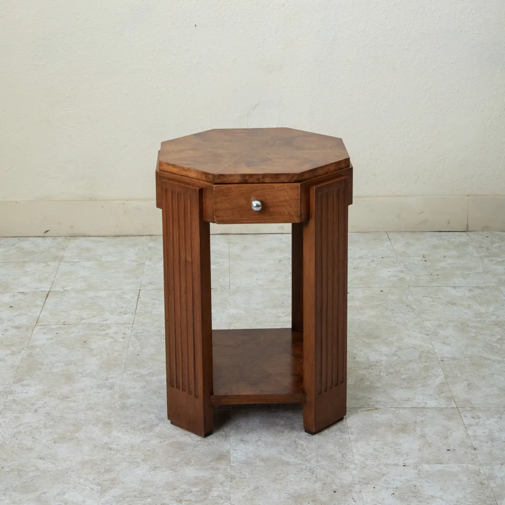 Art Deco Walnut Side Table