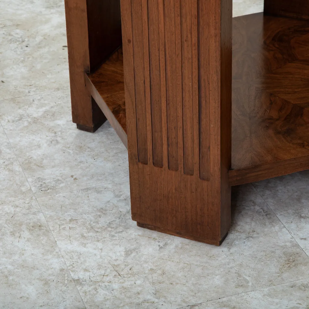 Art Deco Walnut Side Table