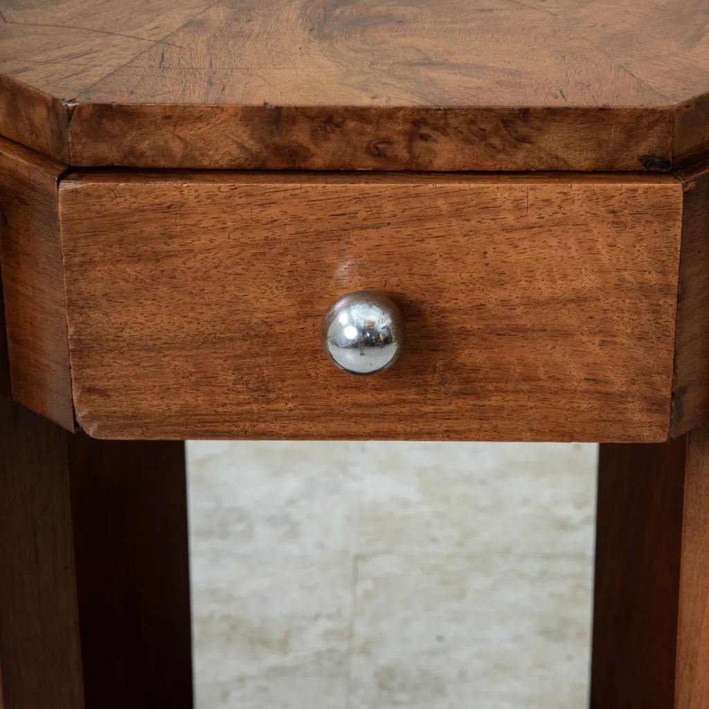 Art Deco Walnut Side Table