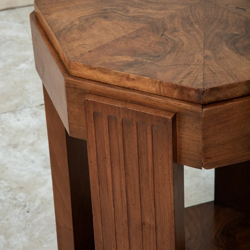 Art Deco Walnut Side Table