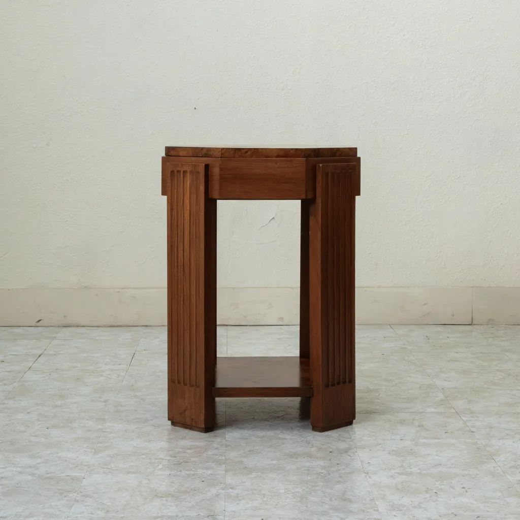 Art Deco Walnut Side Table