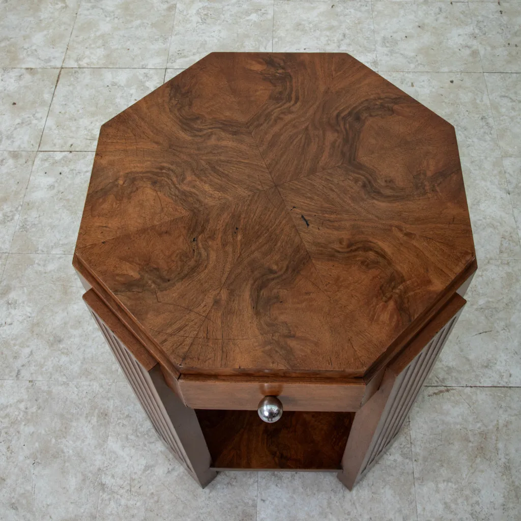 Art Deco Walnut Side Table