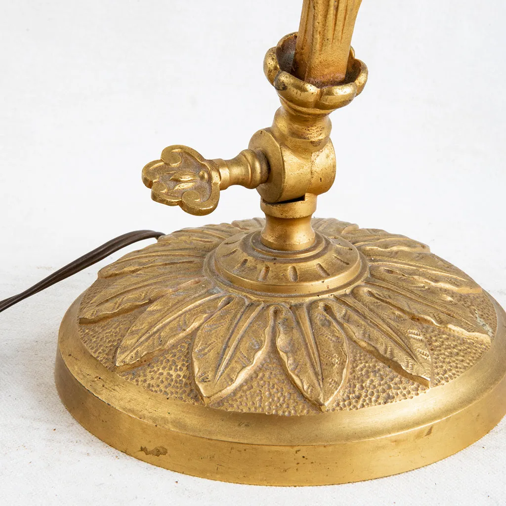 Art Nouveau Brass Lamp