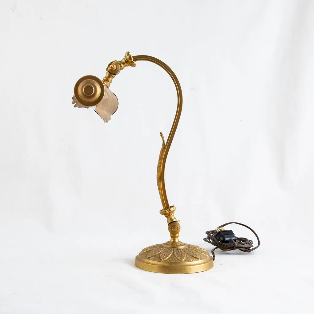 Art Nouveau Brass Lamp