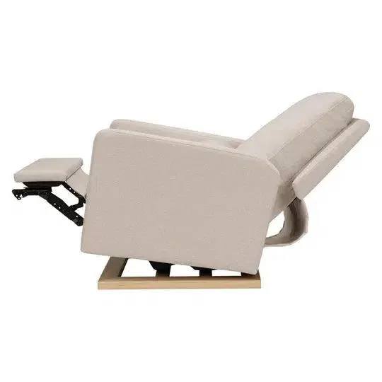 Babyletto - Sigi Electronic Glider   Recliner - Beach Eco-Weave Performance Fabric