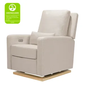 Babyletto - Sigi Electronic Glider   Recliner - Beach Eco-Weave Performance Fabric