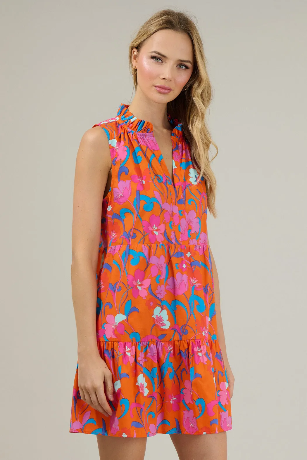 Baila Floral Gemmely Shift Mini Dress