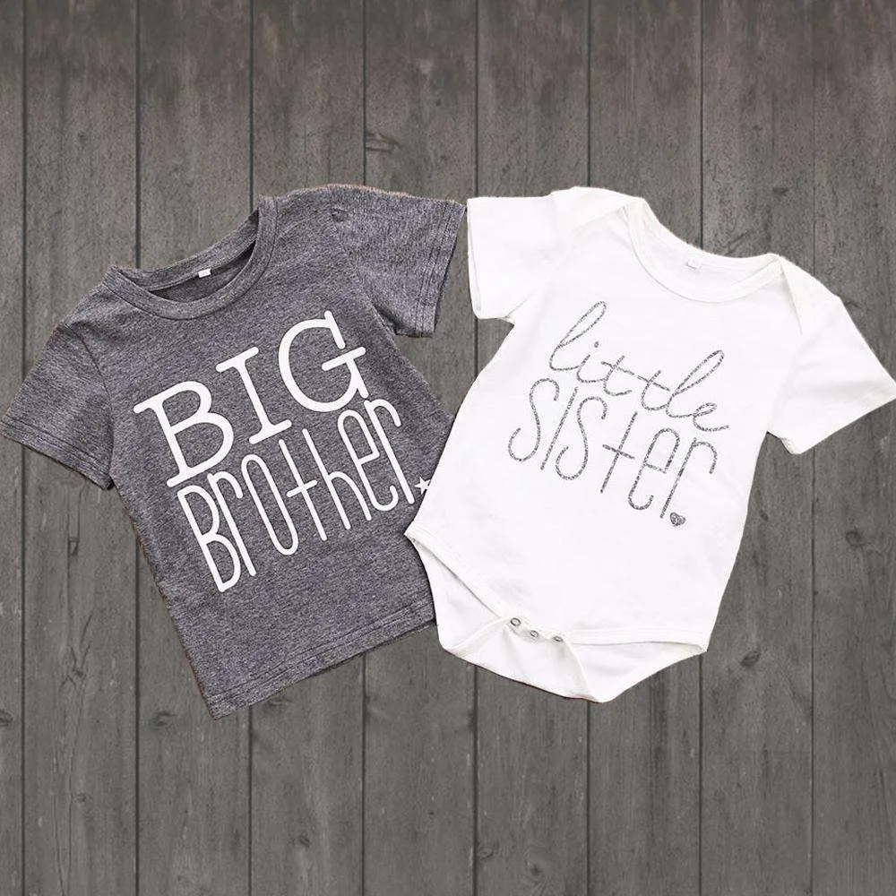 Big Bro/Lil Sis Matching Tees & Rompers (0-13 Years) (MRK X)