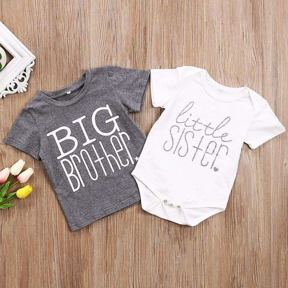 Big Bro/Lil Sis Matching Tees & Rompers (0-13 Years) (MRK X)