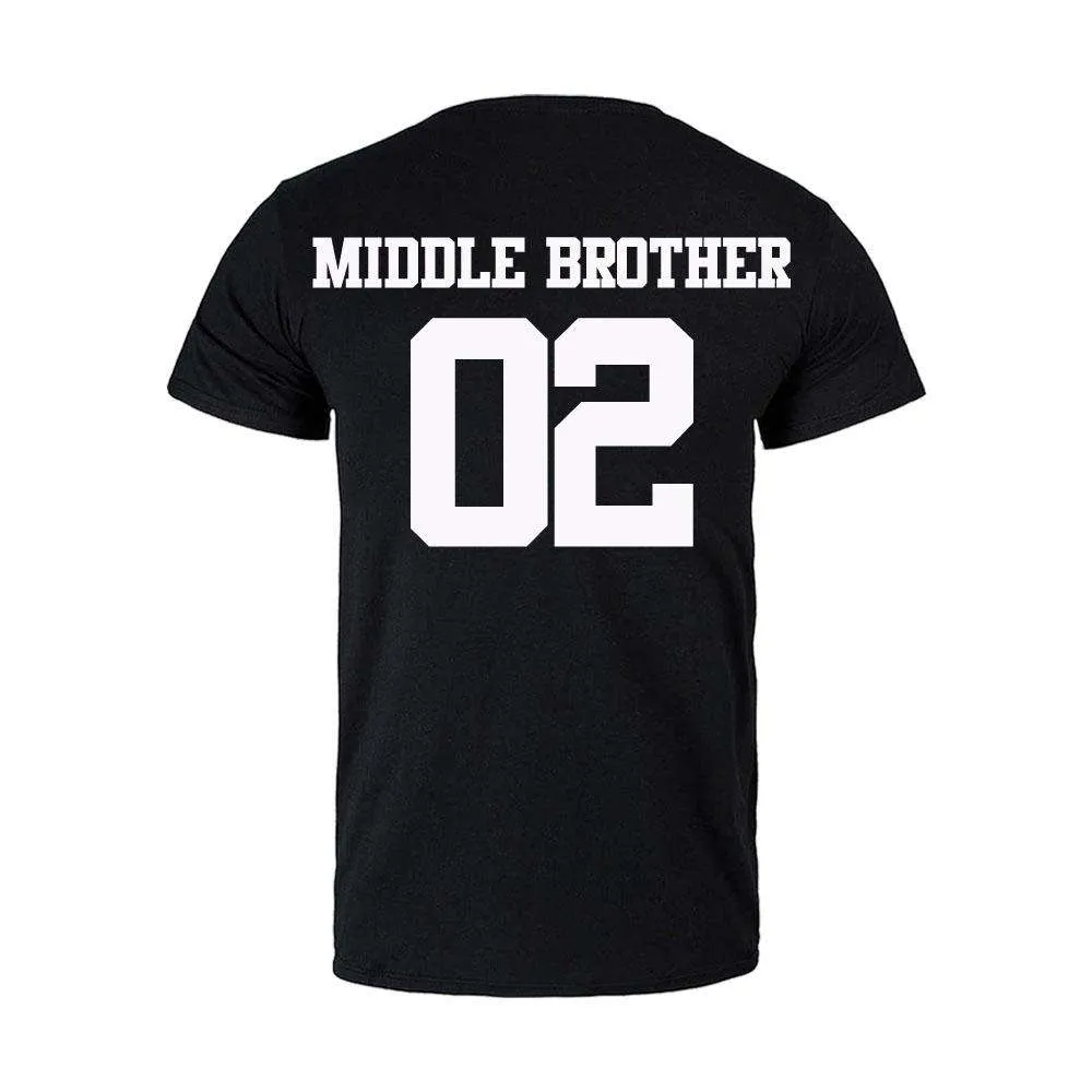 Big Brother/Middle Brother/Little Brother Black Matching Tees (MRK X)