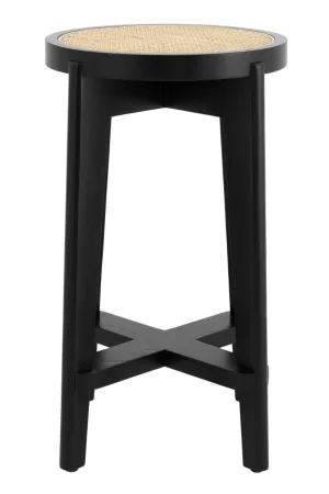 Black Rattan Counter Stool | Eichholtz Dareau