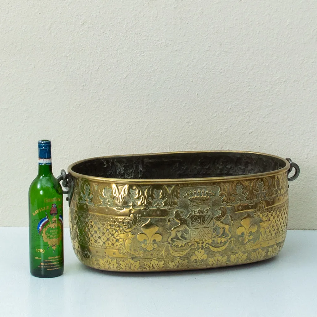 Brass Repousse Pot