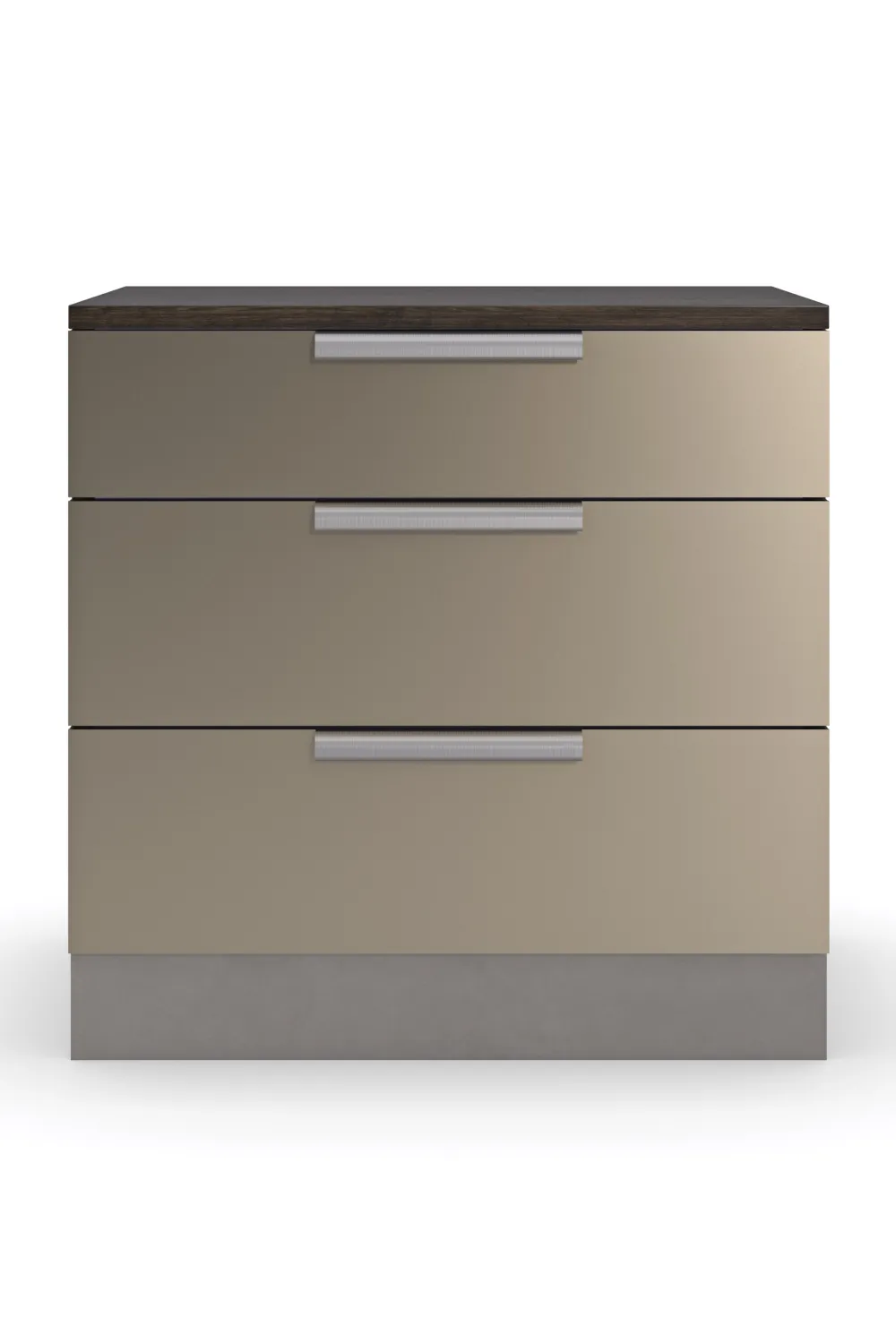 Bronze Mirrored Drawers Nightstand | Caracole La Moda