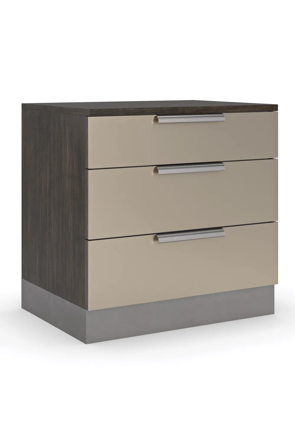 Bronze Mirrored Drawers Nightstand | Caracole La Moda