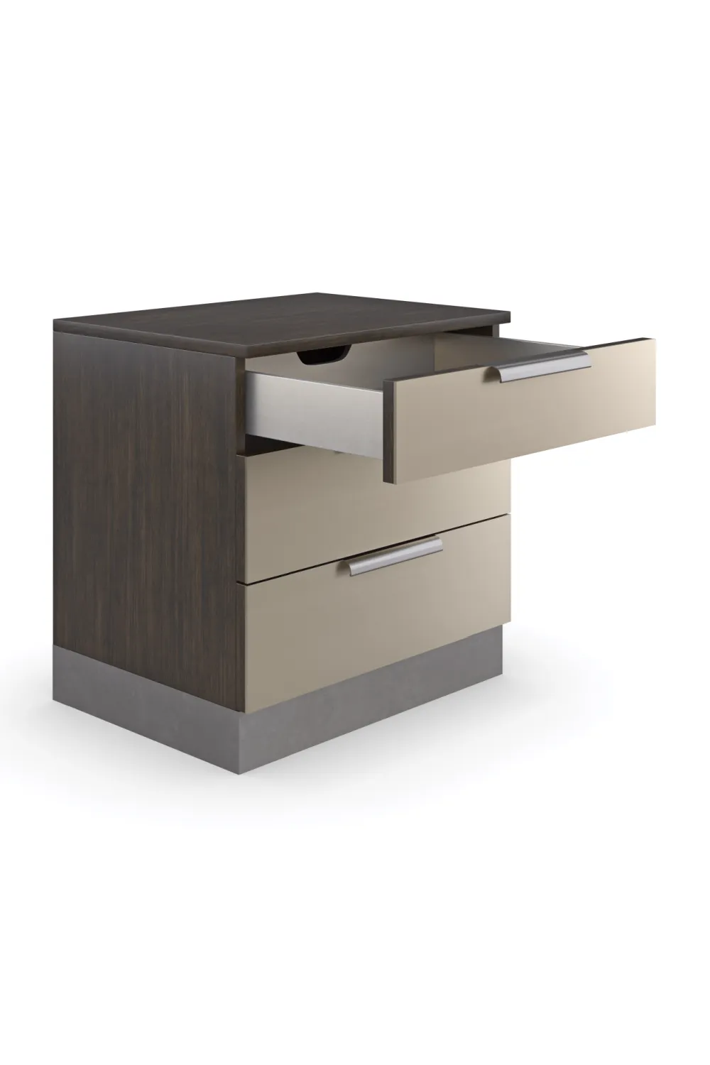 Bronze Mirrored Drawers Nightstand | Caracole La Moda