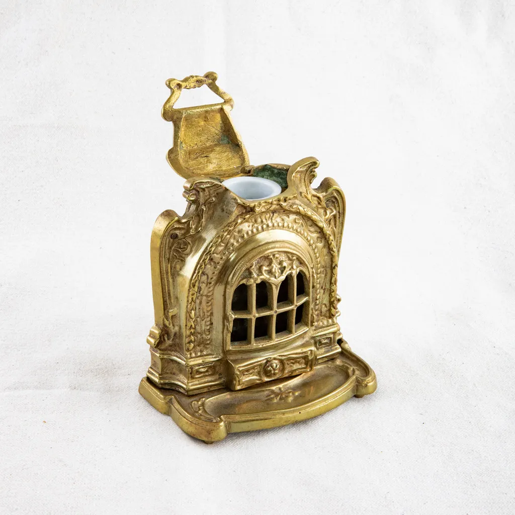 Bronze Stove Inkwell