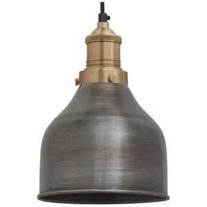 Brooklyn Cone Pendant - 7 Inch - Pewter - Industville