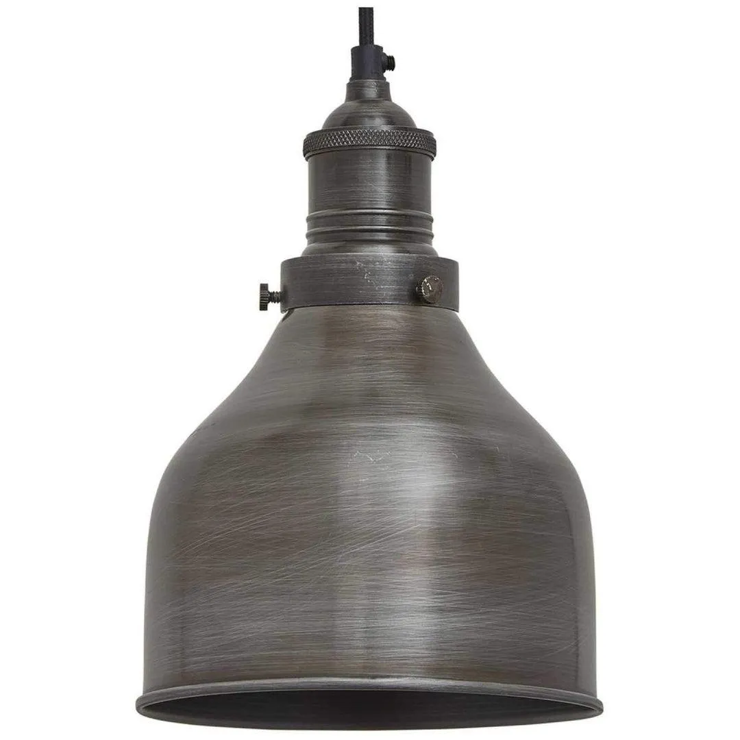 Brooklyn Cone Pendant - 7 Inch - Pewter - Industville