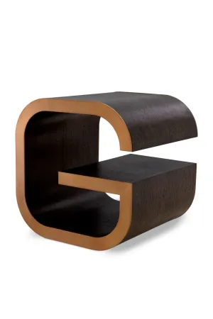 Brown Oak Modern Side Table | Eichholtz Galan