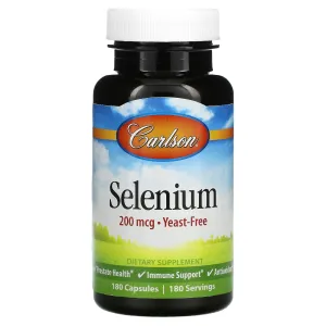 Carlson Labs, Selenium Yeast-Free 200 mcg, 180 Capsules