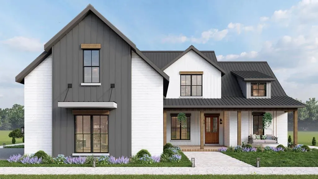 Charming 3-Bedroom Home Plan with Expansive Porches and Bonus Room