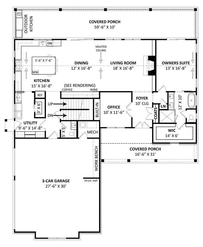 Charming 3-Bedroom Home Plan with Expansive Porches and Bonus Room