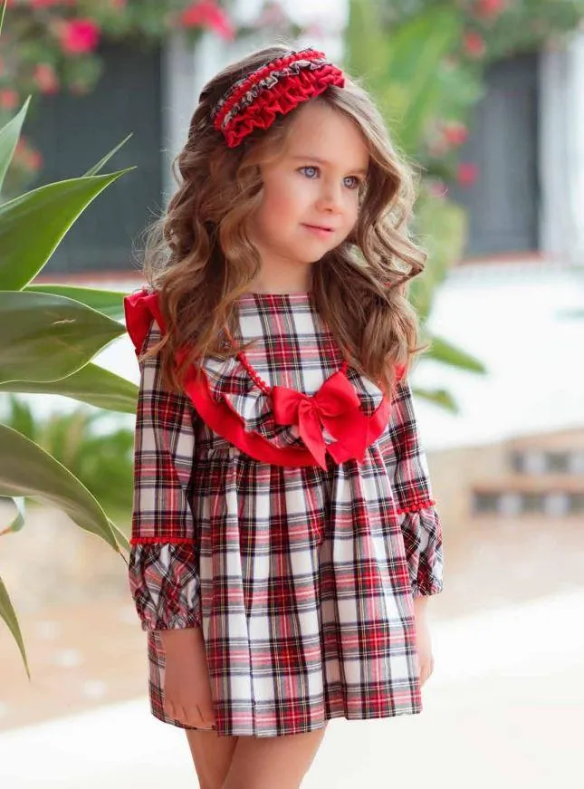 Checkered Bow Dress