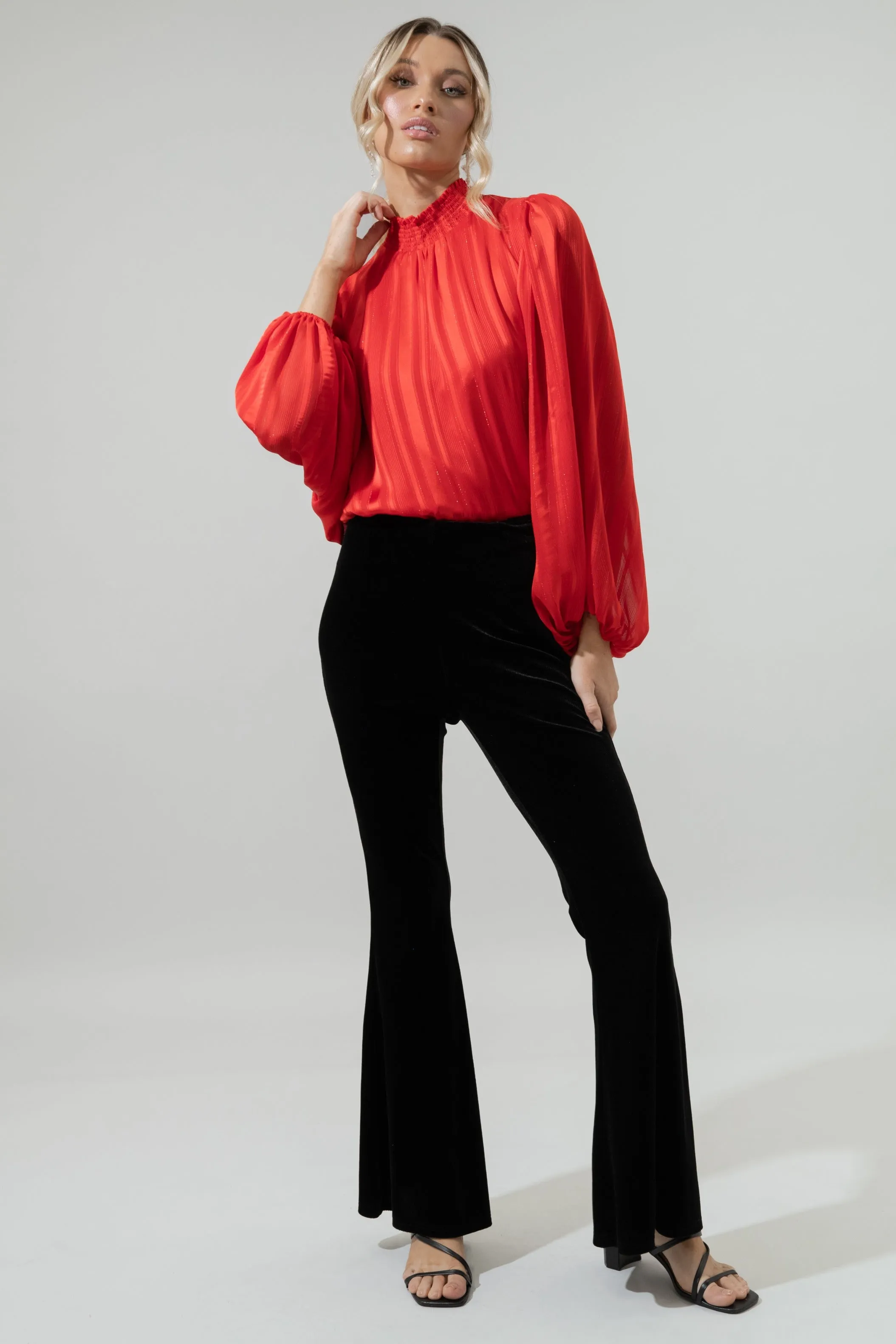 Chianti Figaro Balloon Sleeve Blouse