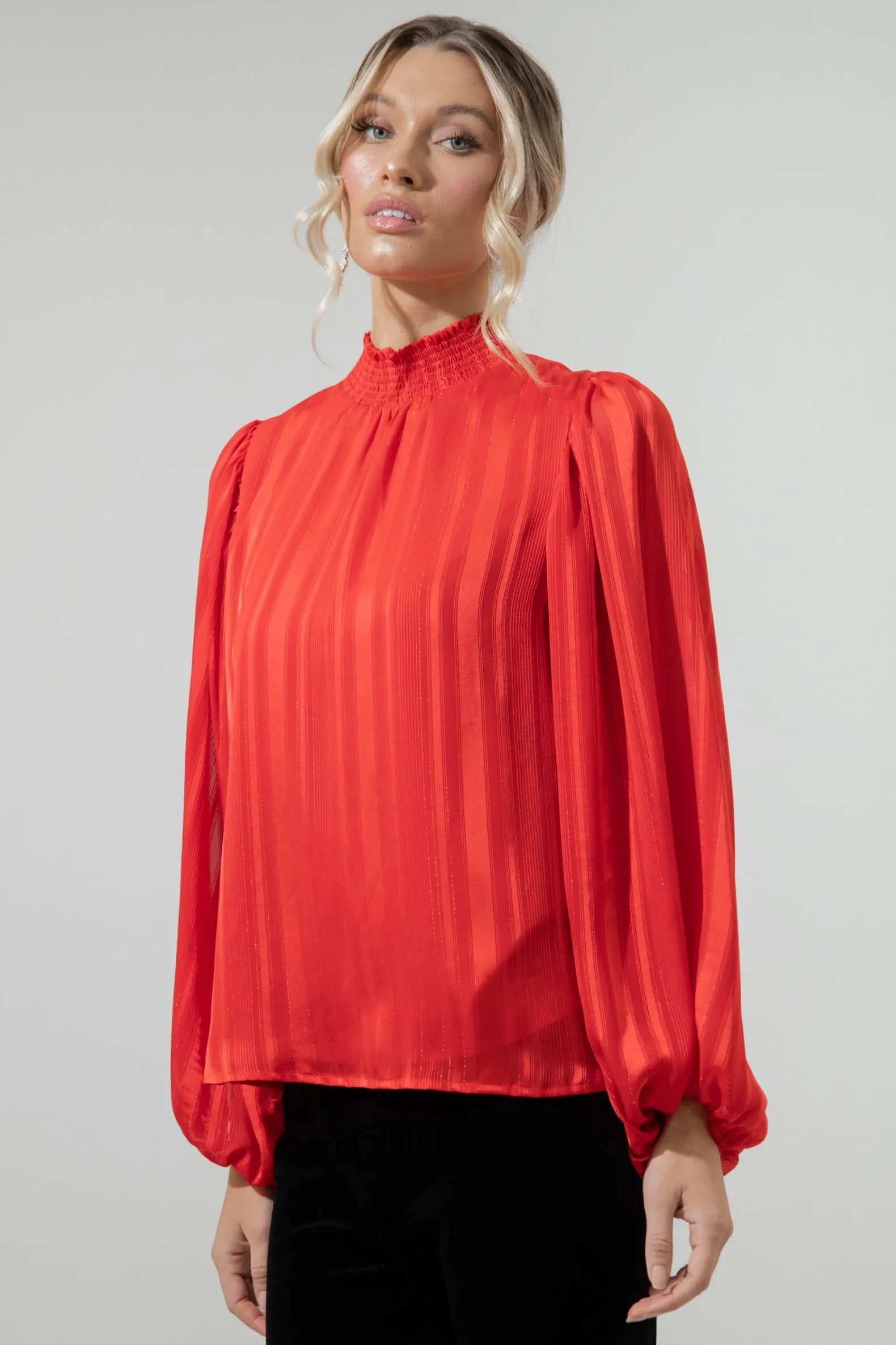 Chianti Figaro Balloon Sleeve Blouse