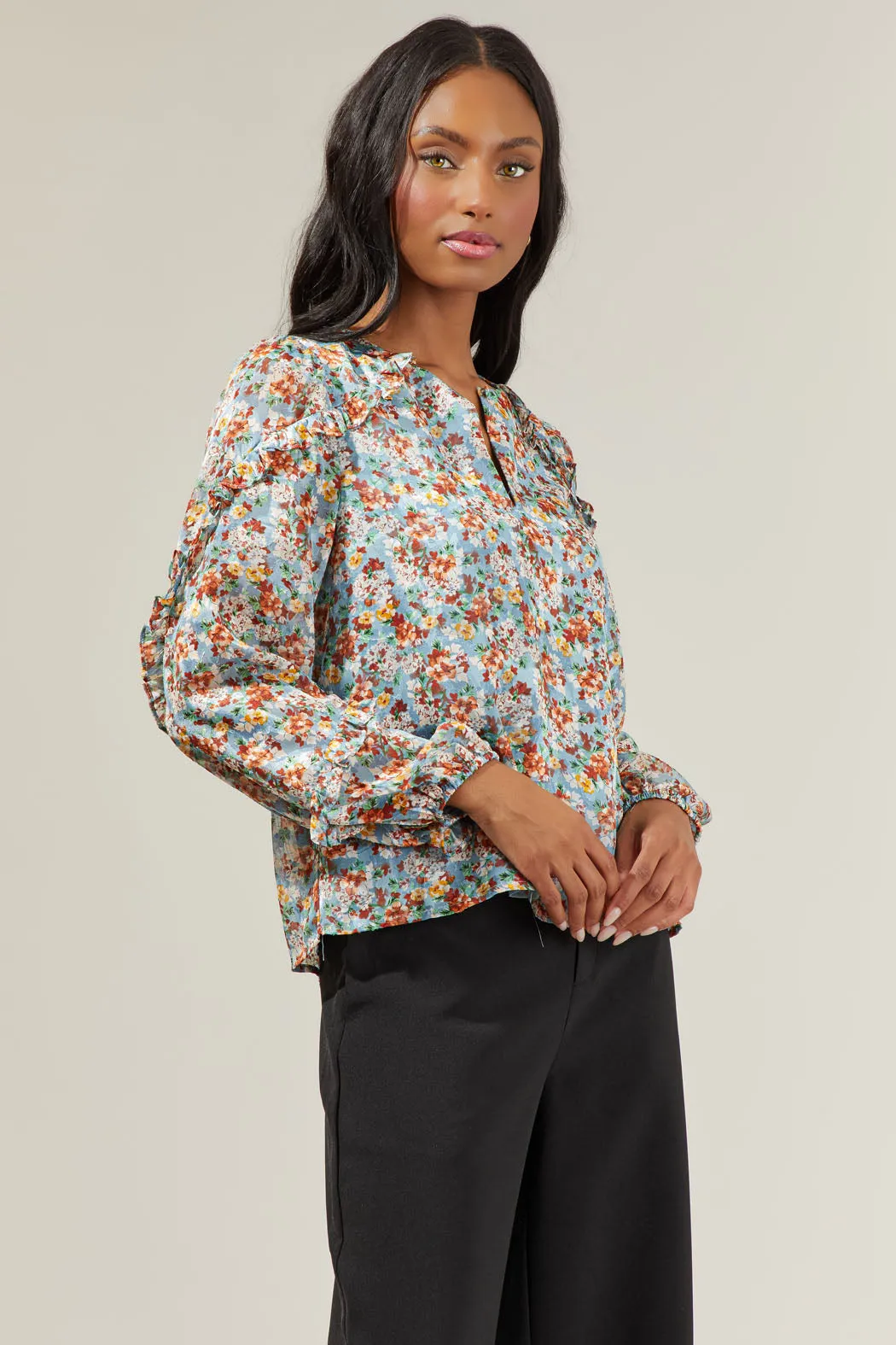 Cindy Floral Long Sleeve Blouse