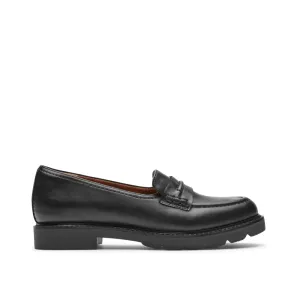 Cobb Hill by Rockport Women's Janney Leather Slip on Loafer (Black)