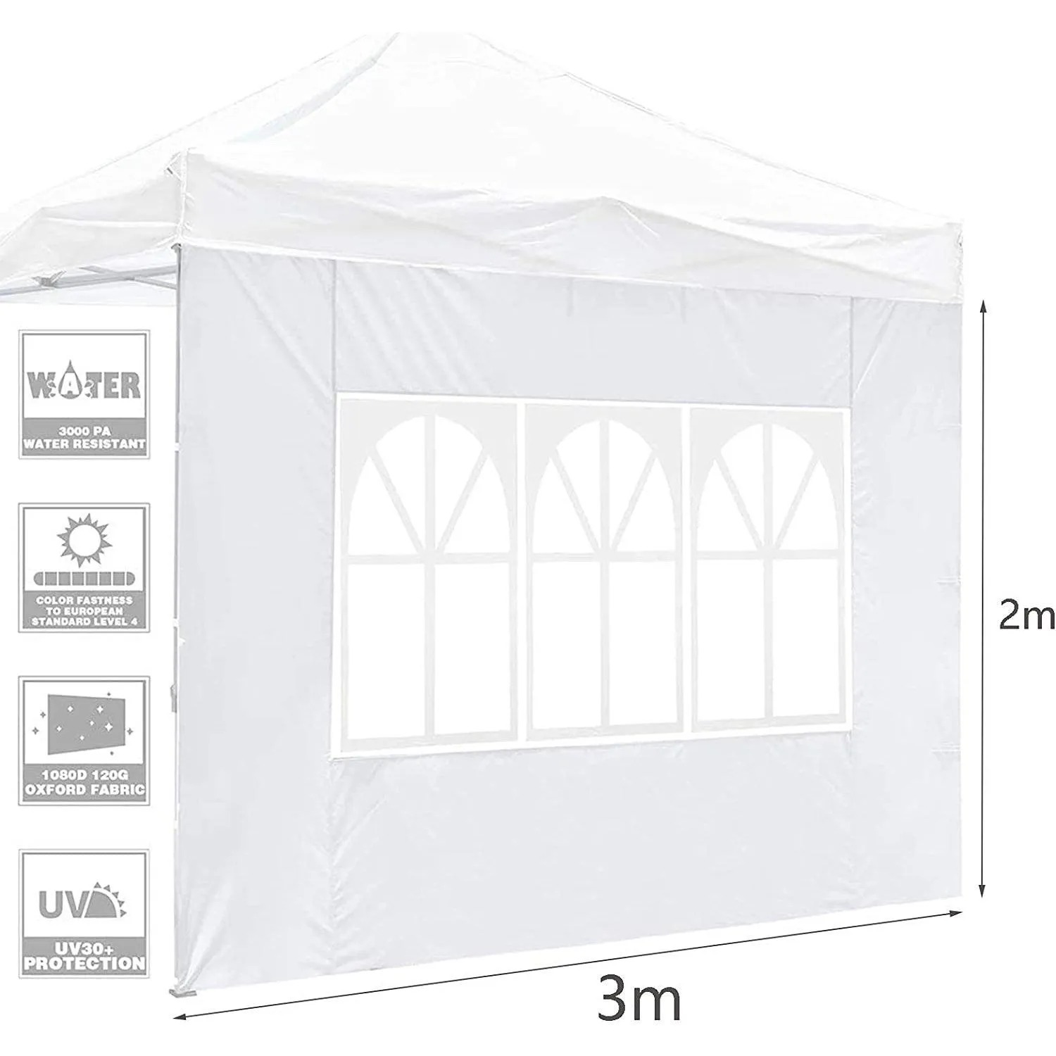 COBIZI Pop Up Canopy Sidewall Instant Canopy Wall 10'X10' with Window