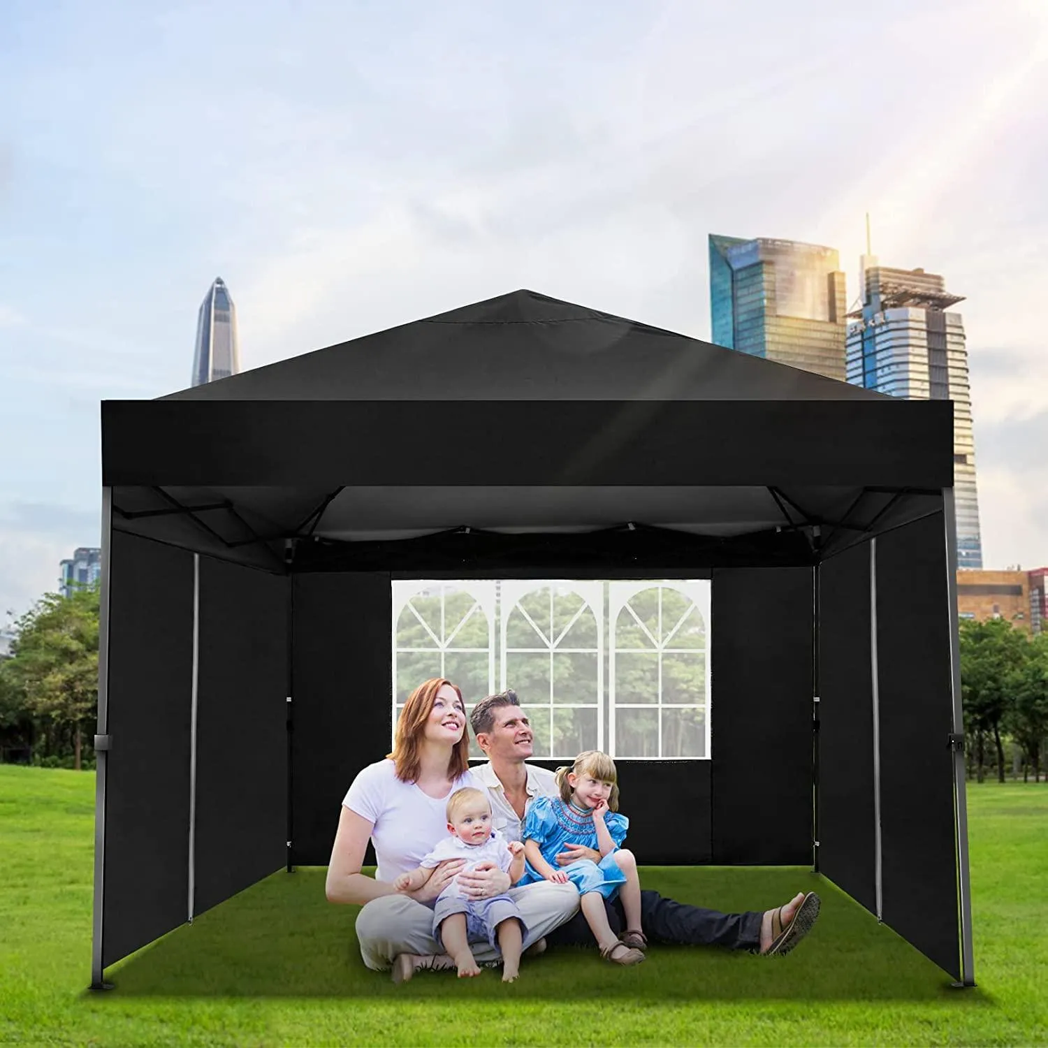 COBIZI Pop Up Canopy Sidewall Instant Canopy Wall 10'X10' with Window