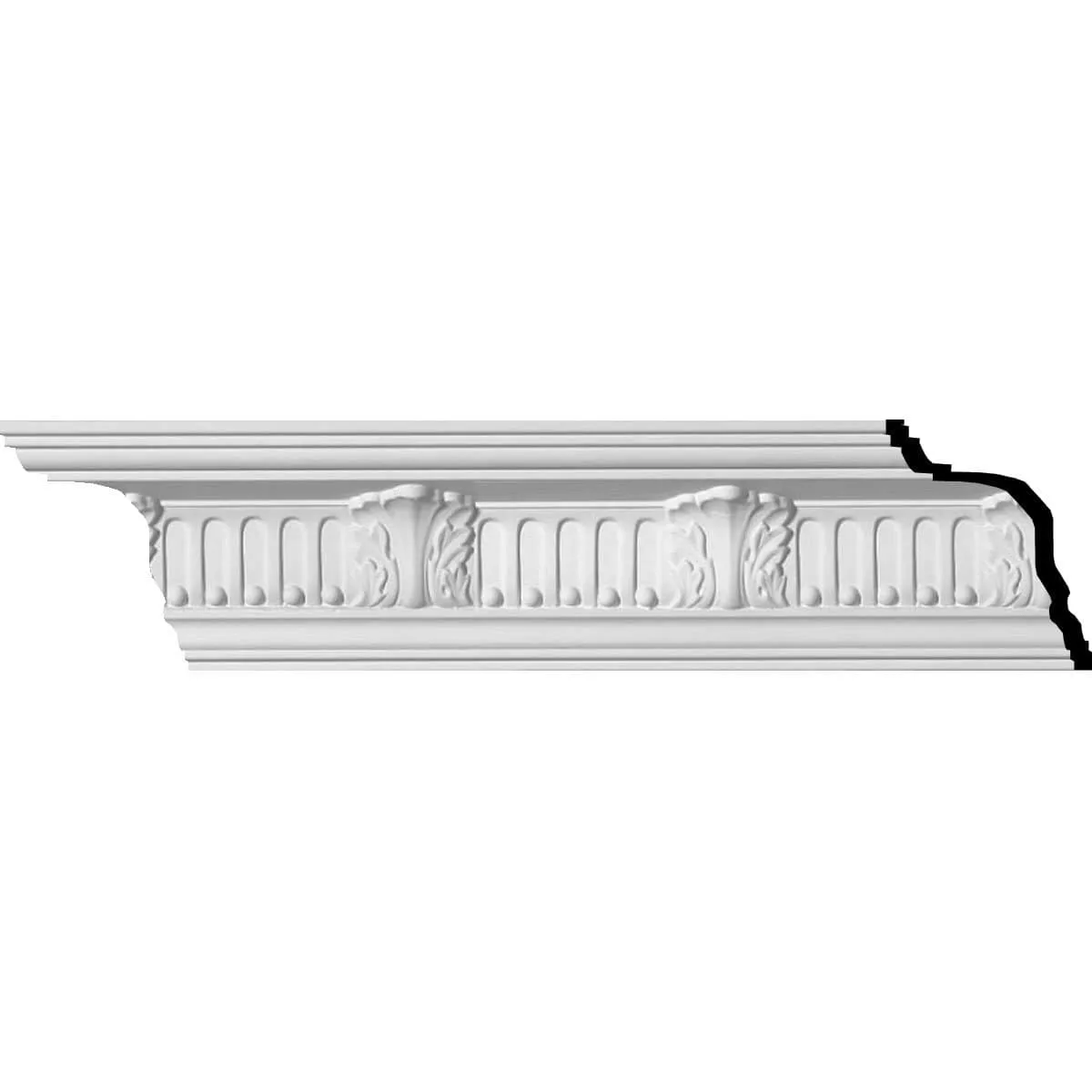 Colton Crown Moulding, 3 1/4"H x 3 1/8"P x 4 3/8"F x 94 1/2"L, (4 5/8" Repeat)