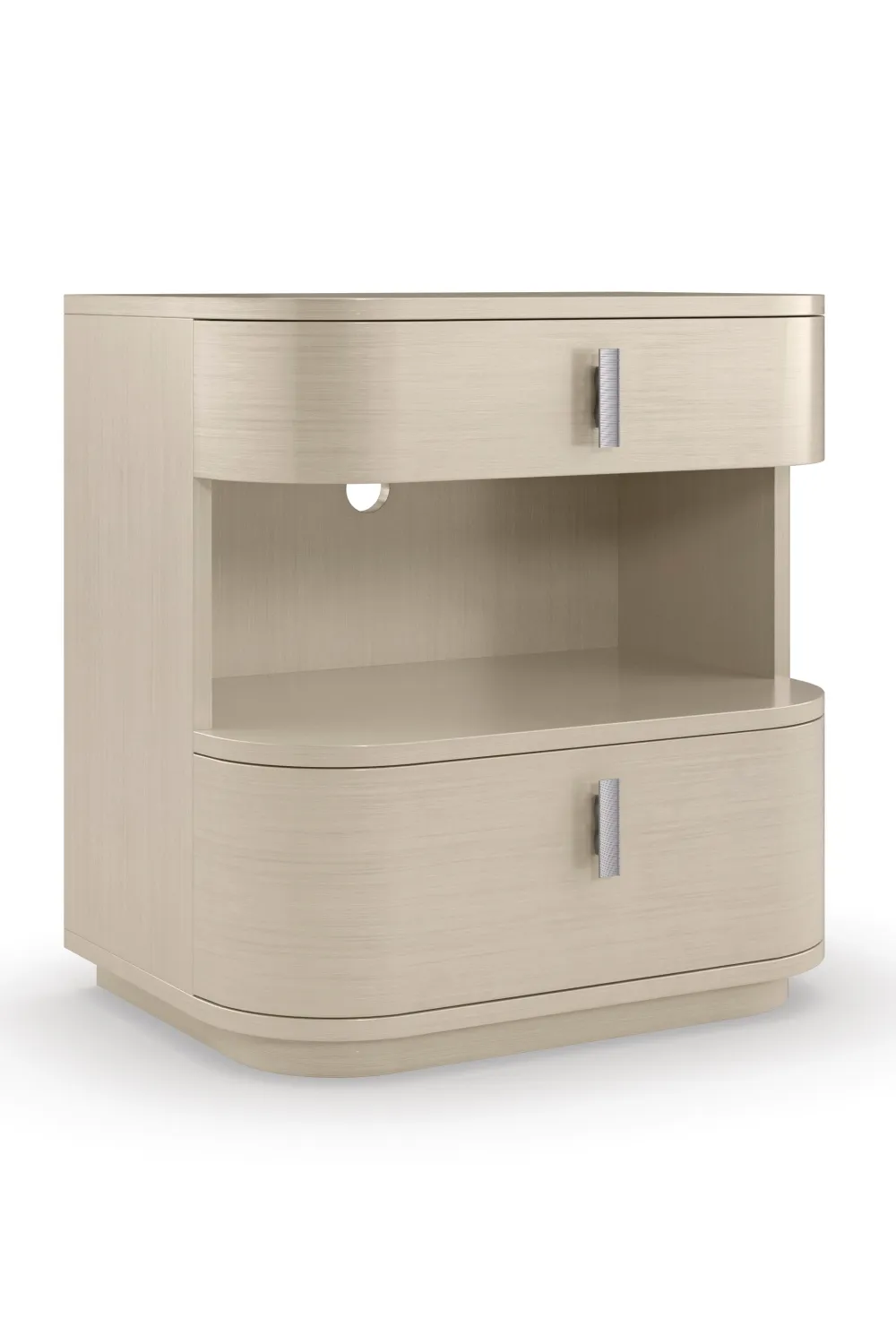 Cream Modern Open Nightstand | Caracole Da Vita