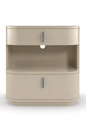 Cream Modern Open Nightstand | Caracole Da Vita