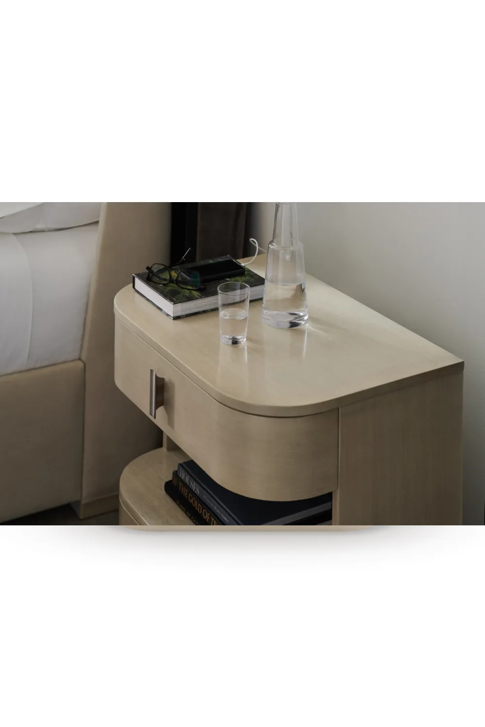 Cream Modern Open Nightstand | Caracole Da Vita