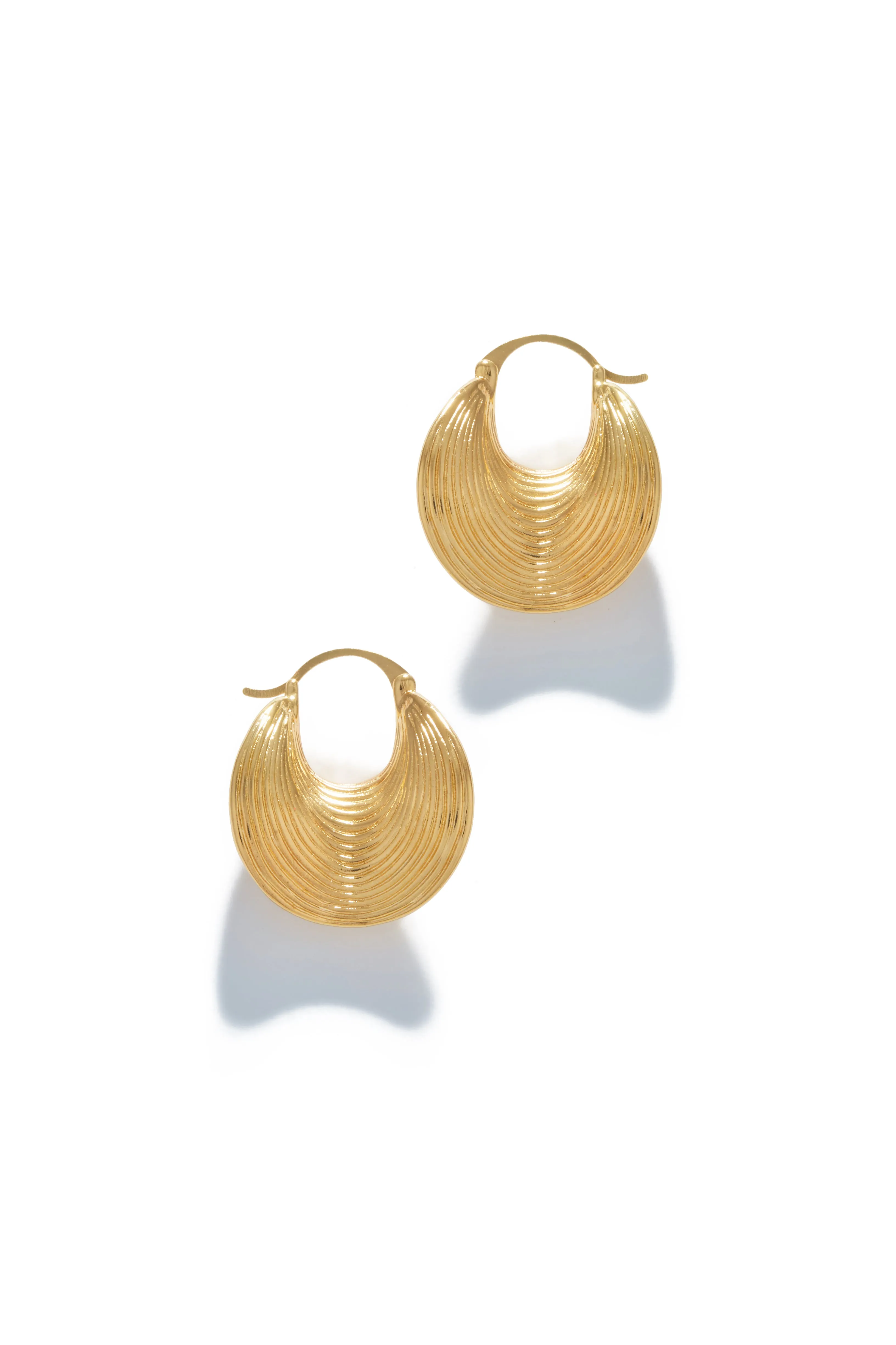 Dalina Textured Hoop Earring - Gold