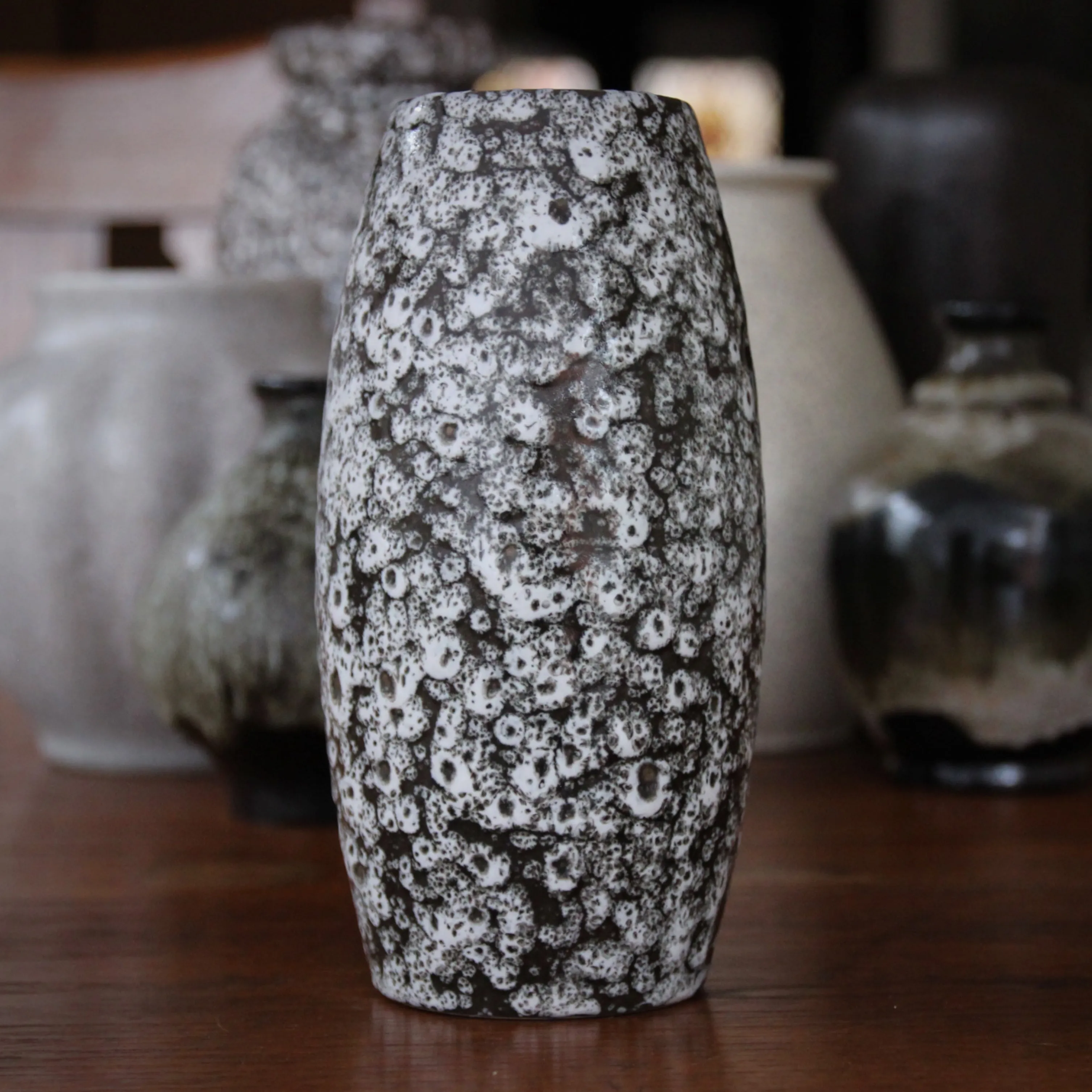 Dappled Black & White Vase