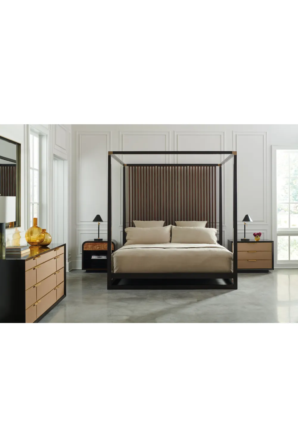 Dark Brown Modern Nightstand | Caracole Excess Knot