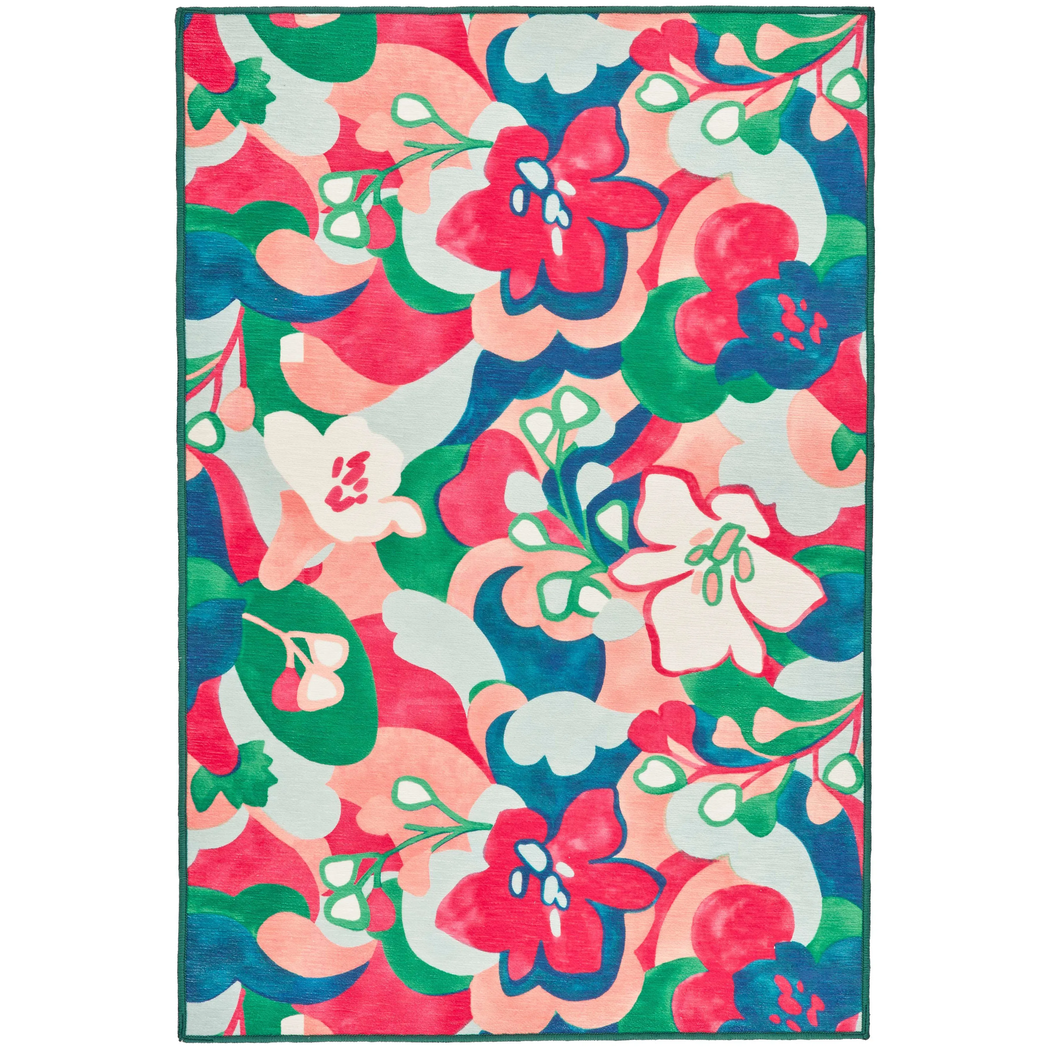 Dreamy Daisies Multi Machine Washable Rug