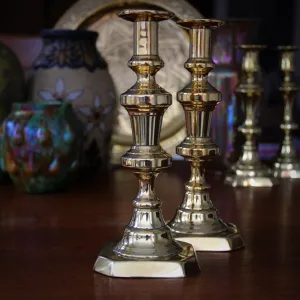 English Brass Candlesticks