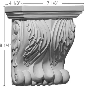 Forest Corbel, 7 1/8"W x 4 1/8"D x 8 1/4"H