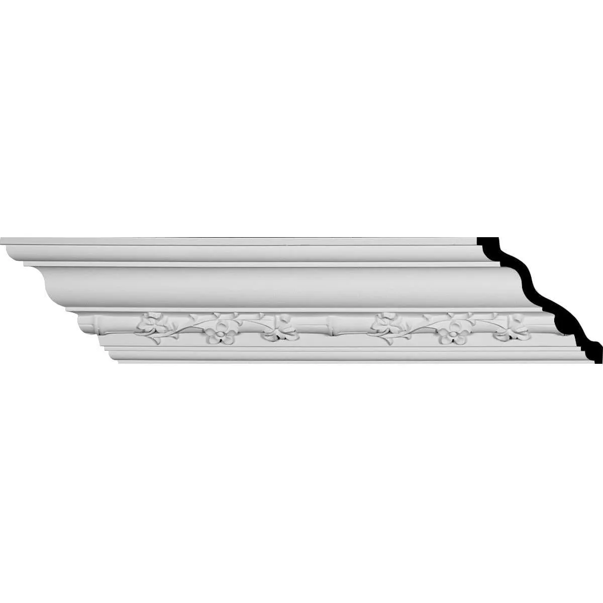 Francis Crown Moulding, 4 1/2"H x 4 3/4"P x 6 5/8"F x 94 1/2"L