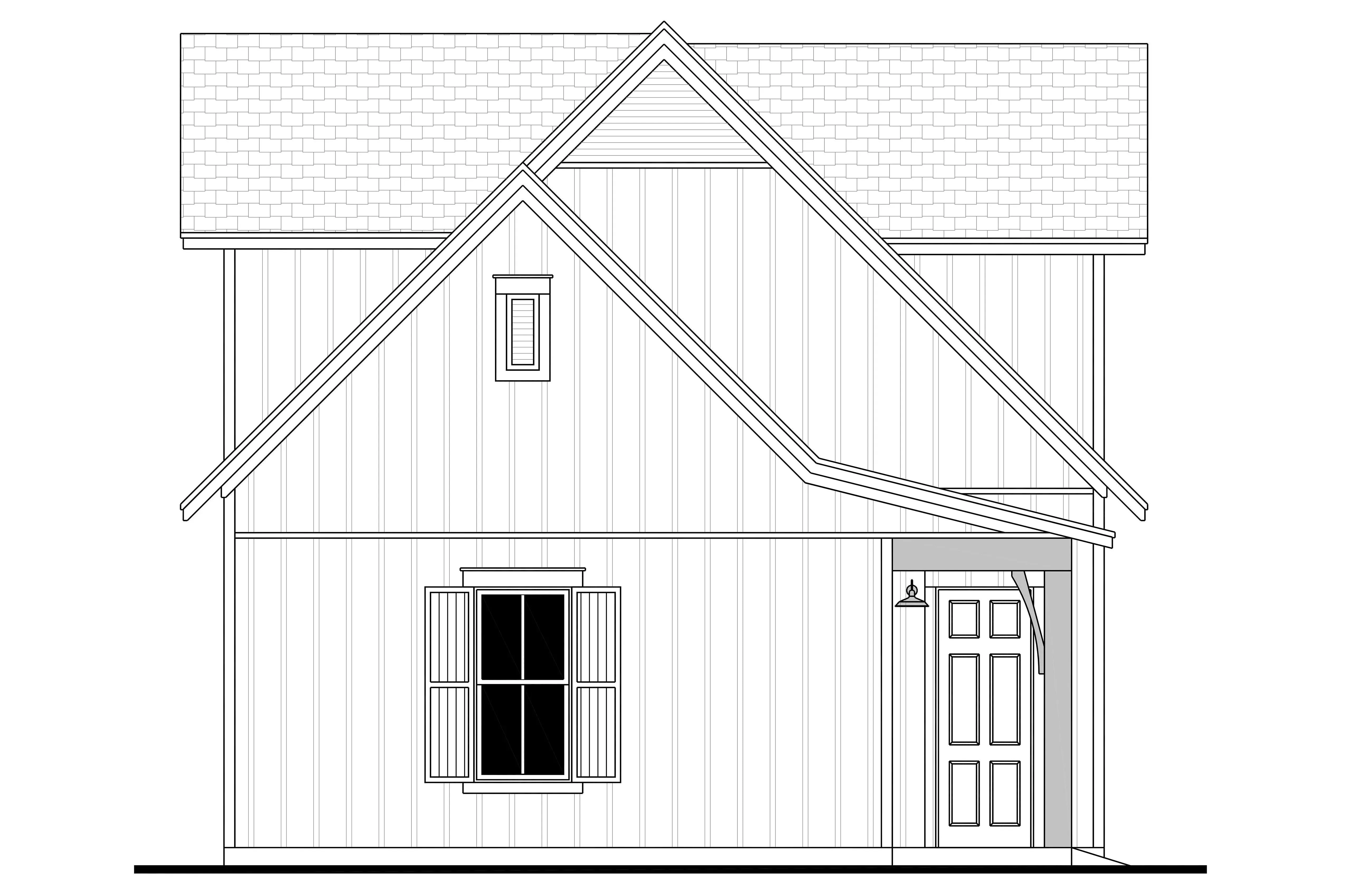 Functional Carriage House Plan with Spacious Garage and Cozy Living