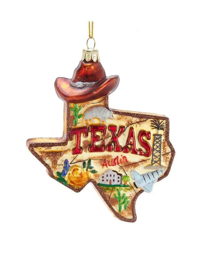 Glass Texas Ornament